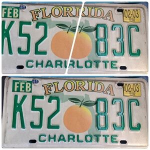 Vintage Florida SUNSHINE STATE License Plate | 2002 Car Automobile License